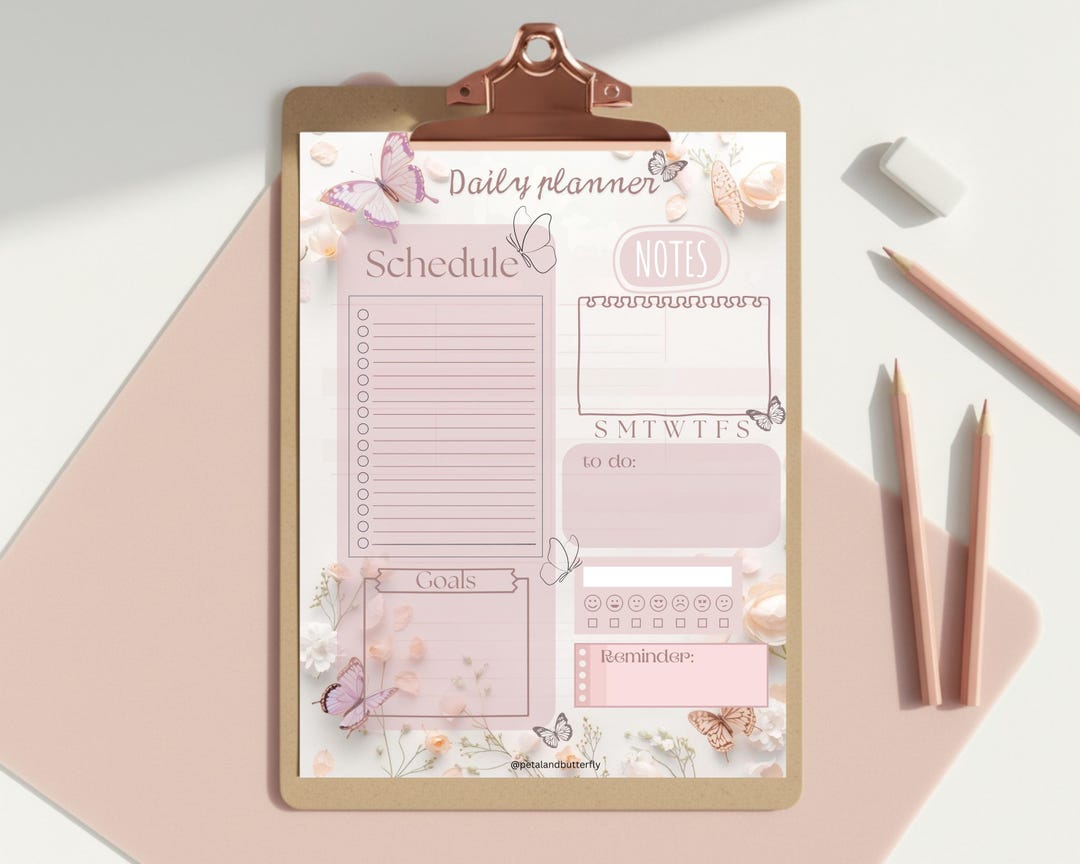 Soft Pastel Daily Planner Printable | Feminine Journal (digital ...
