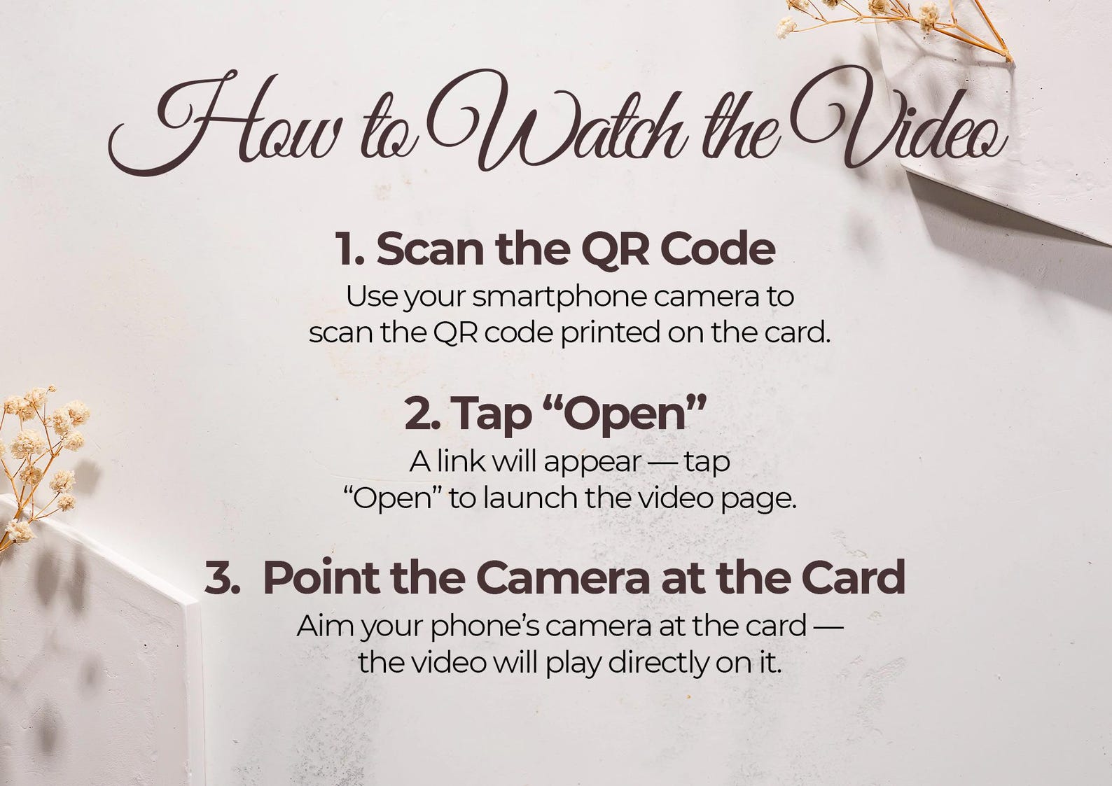 Personalized Video QR Code Birthday Card: Unique Printable Greeting ...