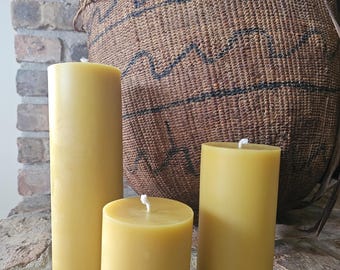 Candele a colonna in cera d'api al 100%