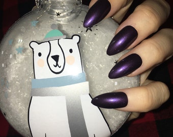 December Nights and Dark Skies purple gemstone Nail Polish jewel tone vegan