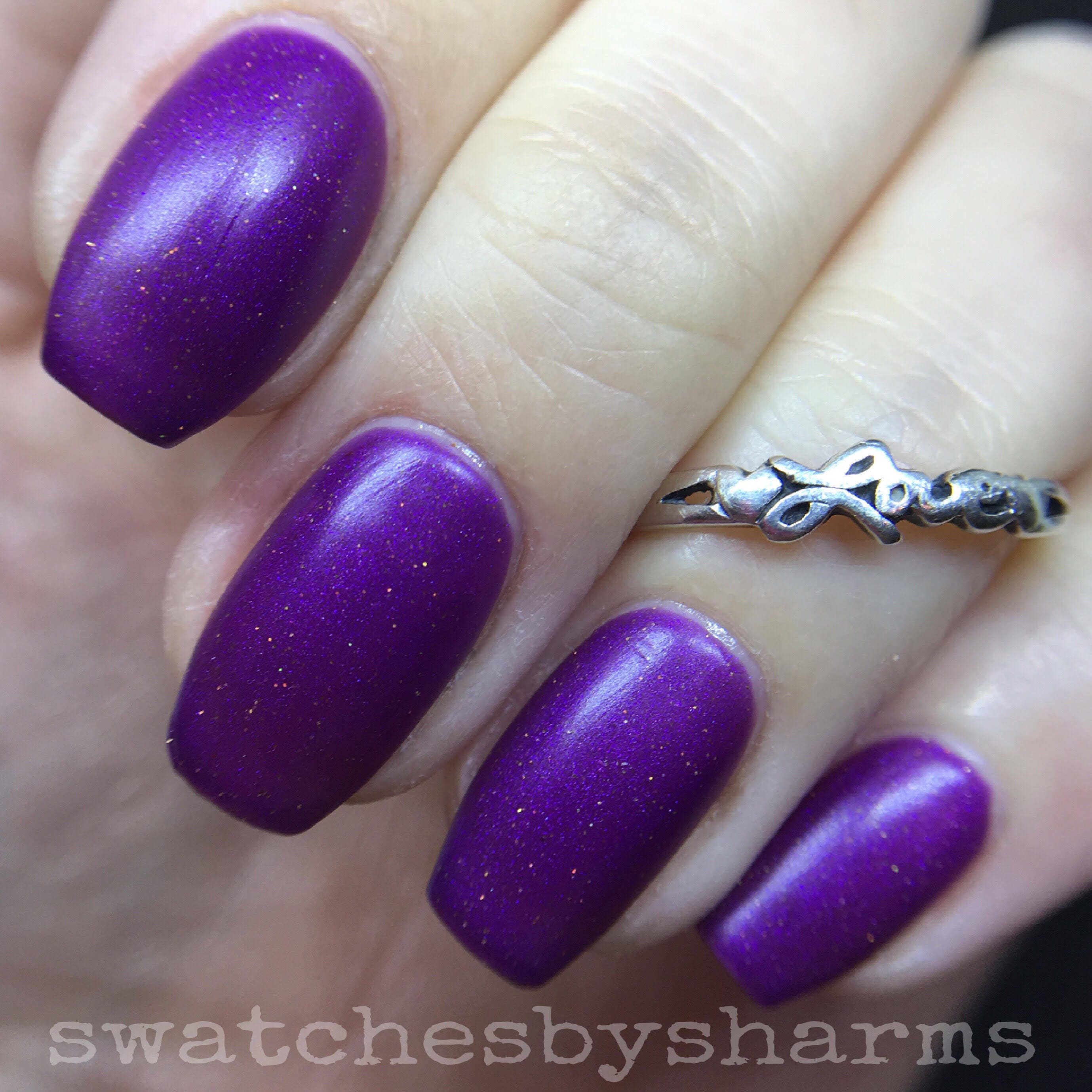 matte purple nail polish