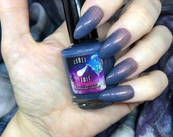 Sweather v2.0 color changing nail polish rose nude to periwinkle blue thermal vegan