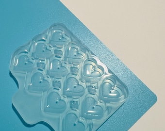 Silicone Mold – Small Heart Earrings for Epoxy  UV Resin