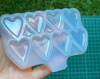 Silicone Mold – Heart Stud Earrings for Epoxy & UV Resin (3.18 cm)