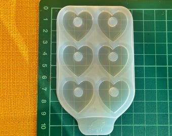 Silicone Mold for Heart Earrings 25mm