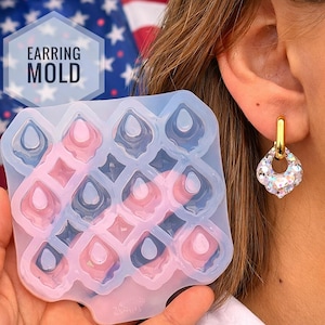 20mm Pampille Earring Mold | Silicone Mold for Epoxy & UV Resin | Glossy Jewelry Mold | Resin Earring Mold