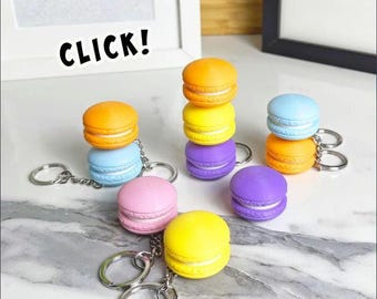 Clicky Macaron Keychain / Clicker Toy