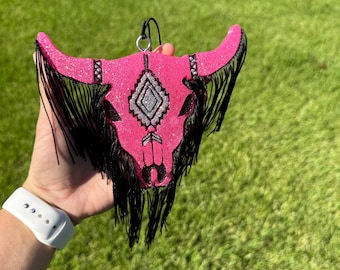Aztec Bull Skull Scented Western Car Freshie