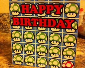 Mario Birthday Card Template