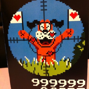 Duck Hunt Valentijnsdag Kaart Template