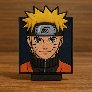 Naruto Uzumaki Embroidered Patch Ninja Headband DesignCustom Anime Patch for Jackets, Bags & Hats
