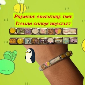 Adventure Time Italiaanse armband met 18 bedeltjes, kant-en-klaar