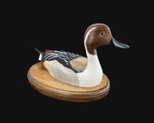Vintage Duck Decoy Carving - Northern Pintail Bird Carving - Signed Allan Taylor Atlantic Sponser Decoy 1999 Sculpture Canada Birder Gift