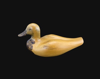 Vintage Duck Carving  - Bird Carving  -  Decoy Sculpture Canada - Birder Gift Figurine - hunter gift waterfowl