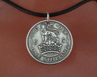 ENGELANDSE shillingketting.  Groot-Brittannië. leeuwenkroon.  nr. 001376