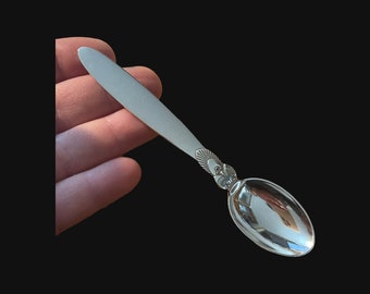 GEORG JENSEN Cactus  Sterling Silver teaspoon 4 7/8" - vintage danish silver - 1930s