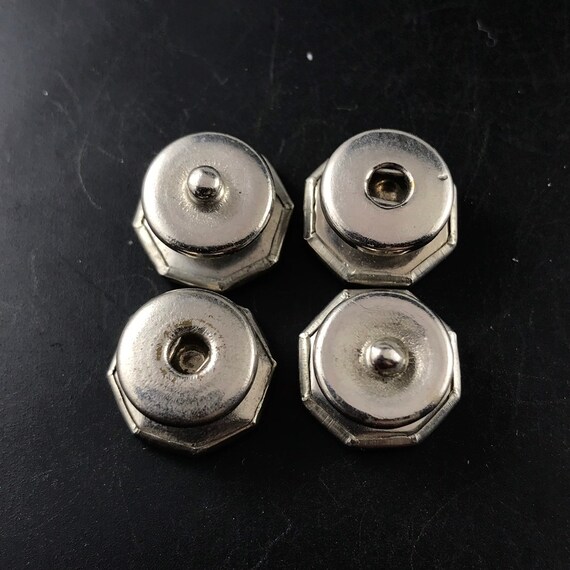 Edwardian  Cuff Links.  Shell Snap Cuff Links. Bl… - image 9