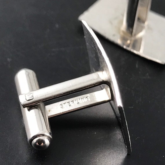 Sterling Silver rectangular Anson Cufflinks . No.… - image 6
