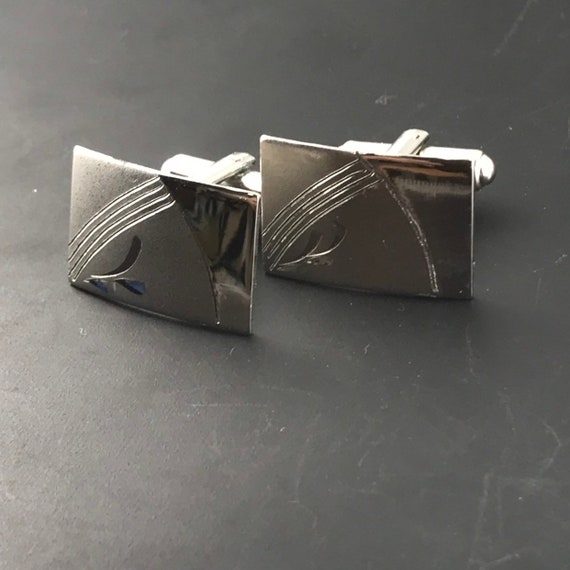 Sterling Silver rectangular Anson Cufflinks . No.… - image 7