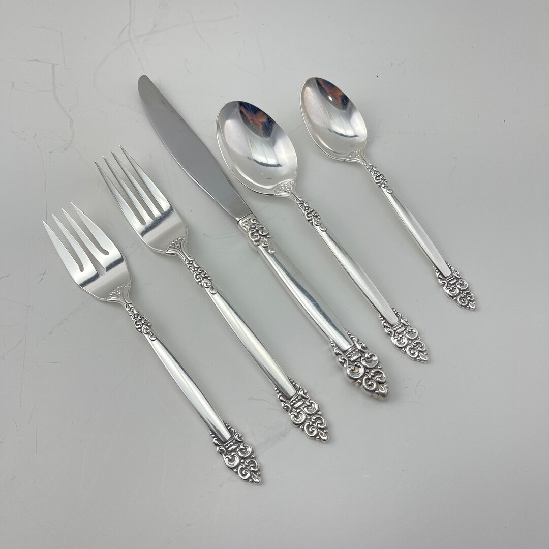 Oneida Community Spanish Crown Silverware Service for 10 Silverplate Etsy