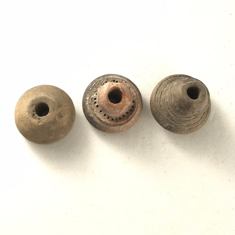 terracota ancient antique clay for your assemblage No.001038 bead PRE COLUMBIAN SPINDLE whorls
