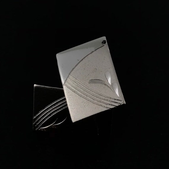 Sterling Silver rectangular Anson Cufflinks . No.… - image 3