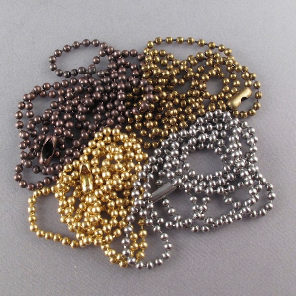 collier CHAÎNE à billes. collier chaîne boule en cuivre. chaîne collier en acier inoxydable. chaîne à billes en laiton. chaîne pour hommes. bijoux pour hommes. N°00913