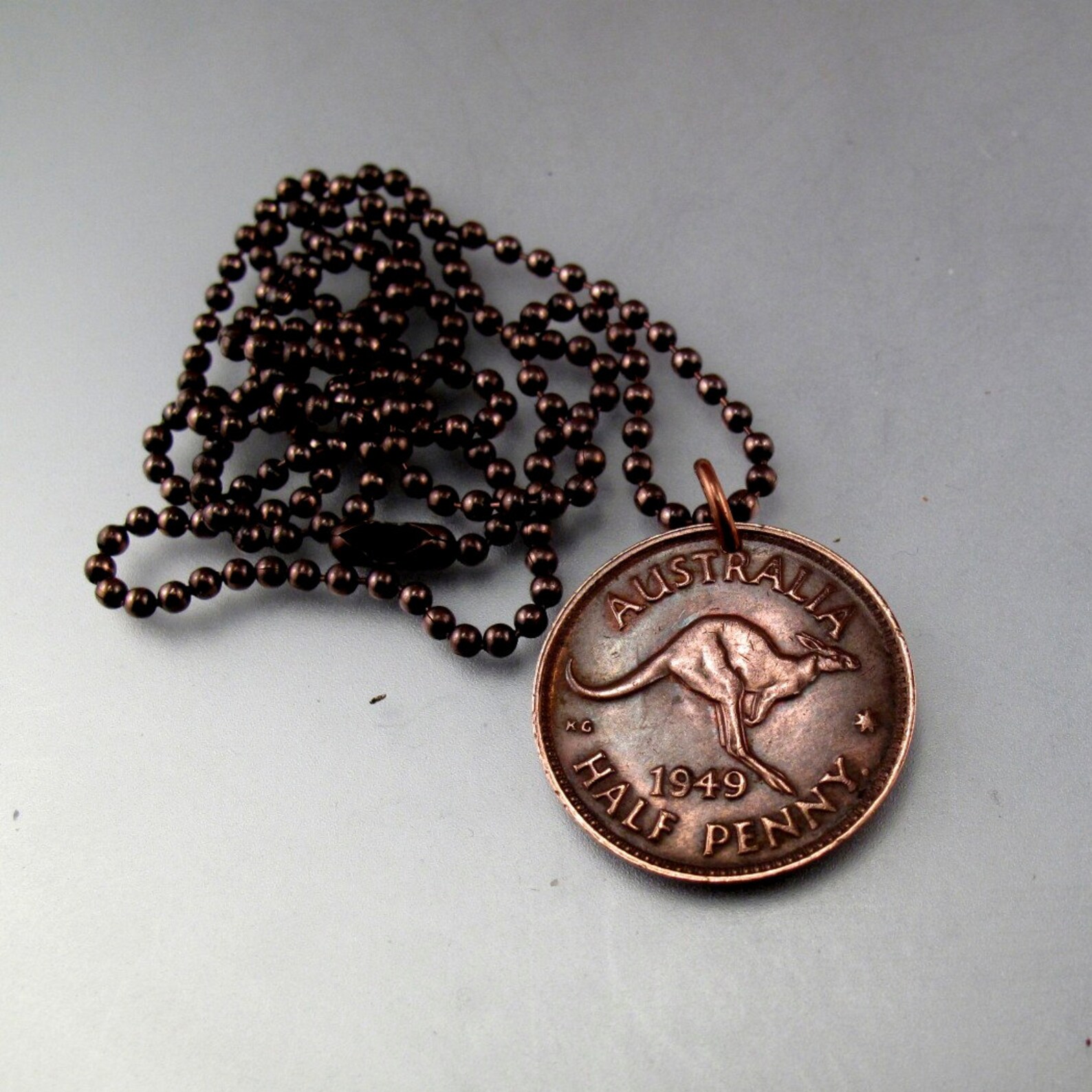 AUSTRALIAN Necklace. Australia Kangaroo Coin Pendant Jewelry. Etsy