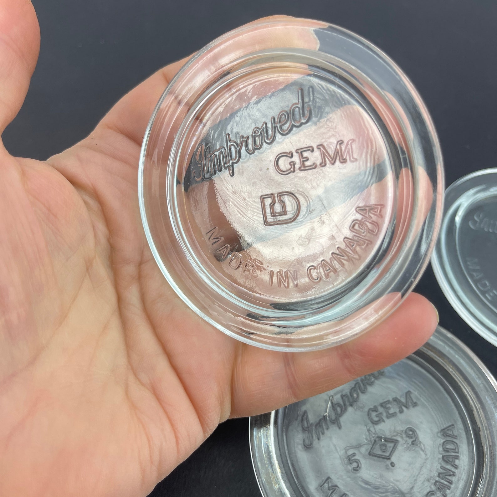 Vintage Improved Gem Glass Canning Jar Lids Inserts for Etsy