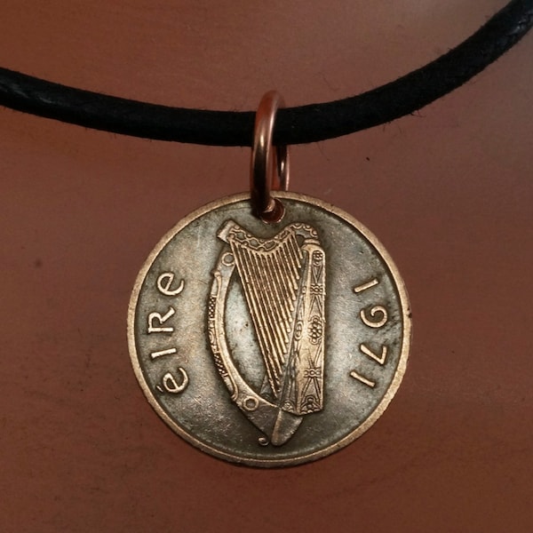 IRISH Necklace.  IRELAND Jewelry. Celtic Bird Pendant . Ireland Charm.  Harp Music.  No.001906