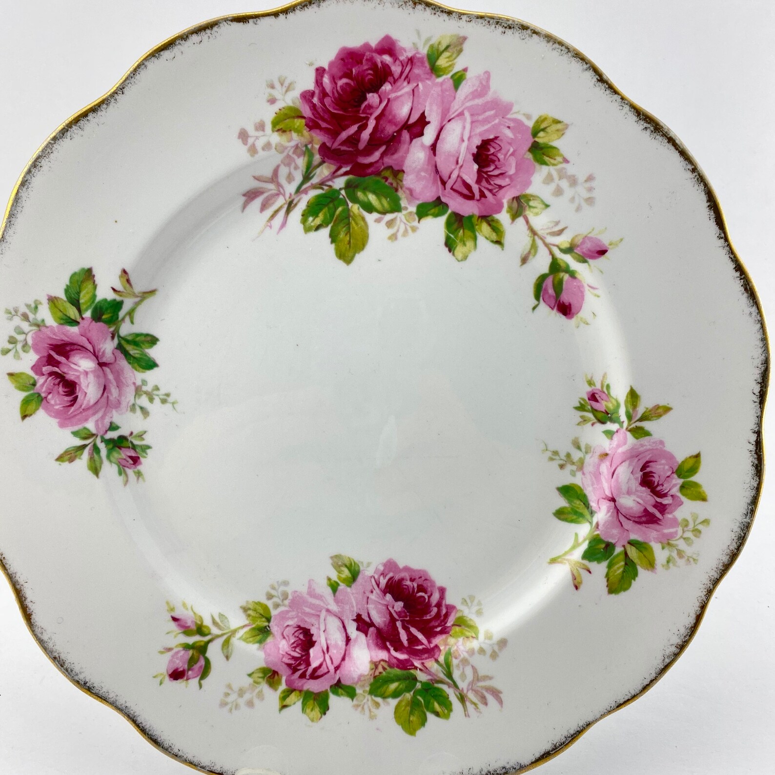4 Rose Dinner Plates. Royal Albert American Beauty Cabbage Etsy