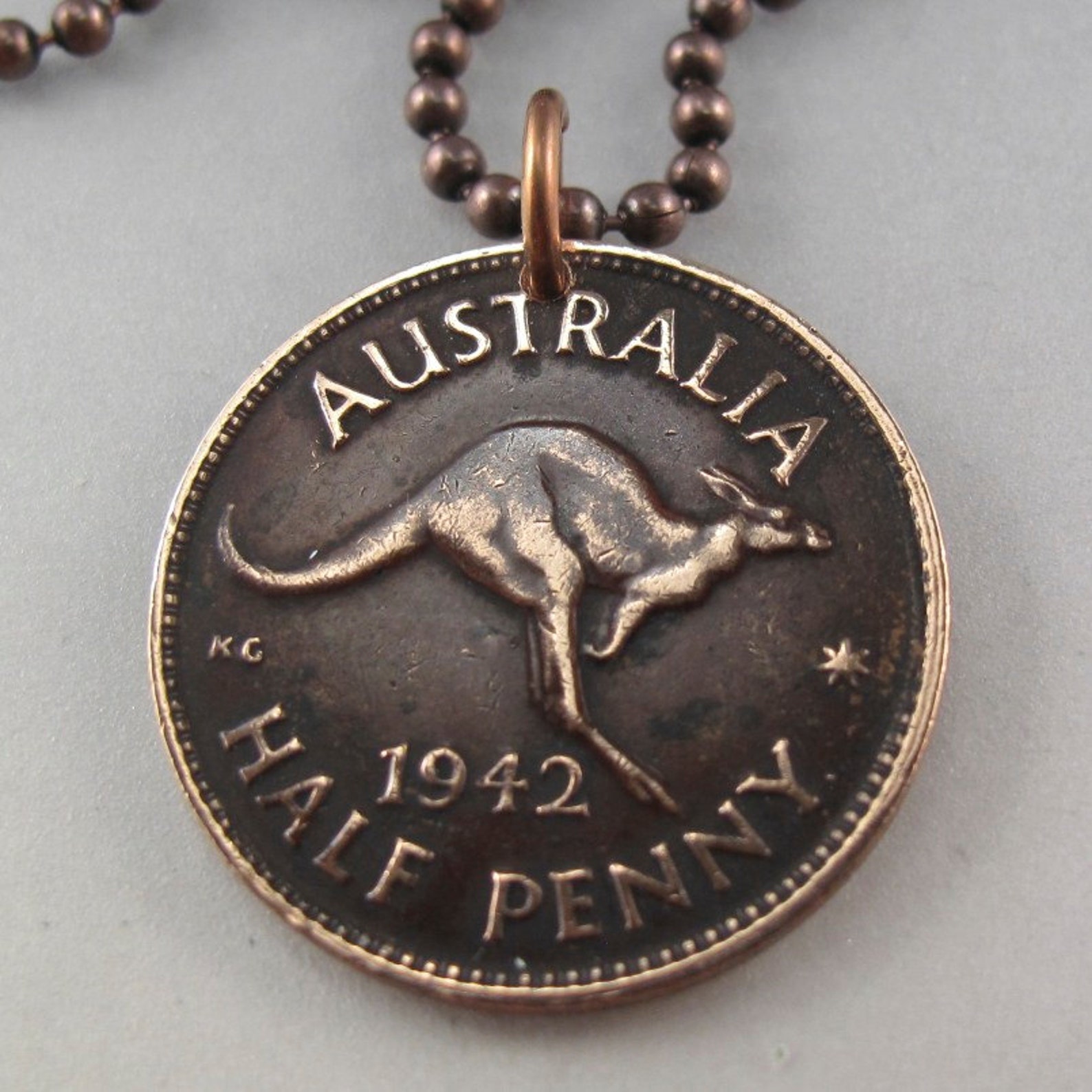 AUSTRALIAN Necklace. Australia Kangaroo Coin Pendant Jewelry. Etsy