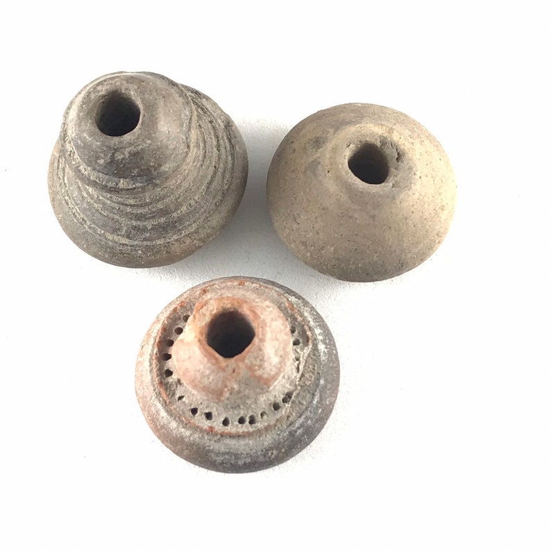 terracota ancient antique clay for your assemblage No.001038 bead PRE COLUMBIAN SPINDLE whorls