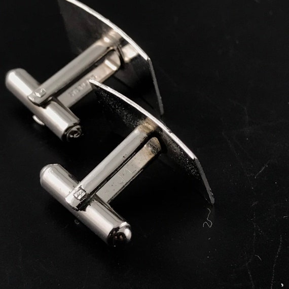 Sterling Silver rectangular Anson Cufflinks . No.… - image 4