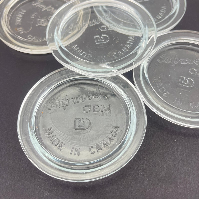 Vintage Improved Gem Glass Canning Jar Lids Inserts for Etsy