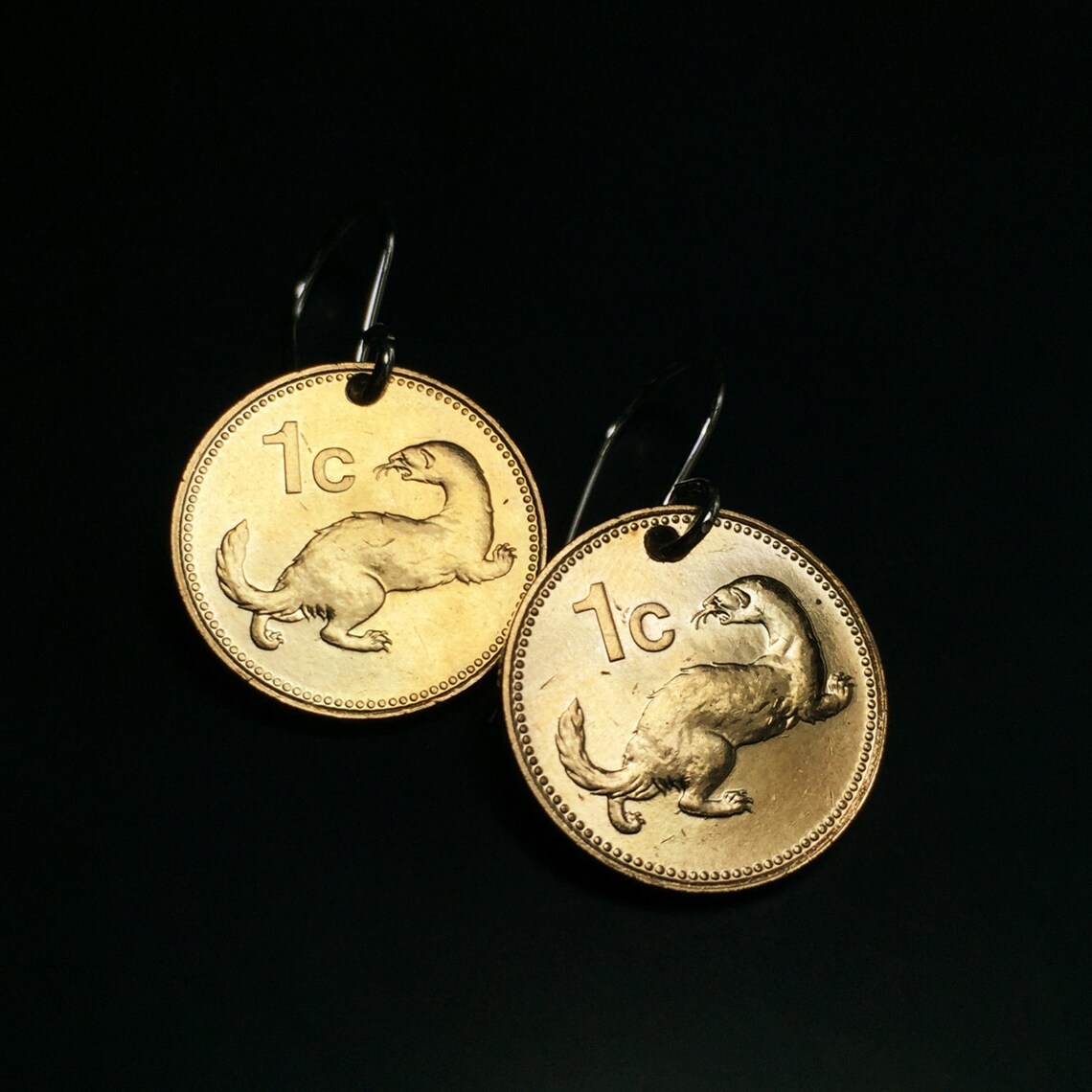 Weasel Key Chain Ferret NECKLACE. Ferret Charm. Weasel Pendant. MALTA Coin Jewelry ...