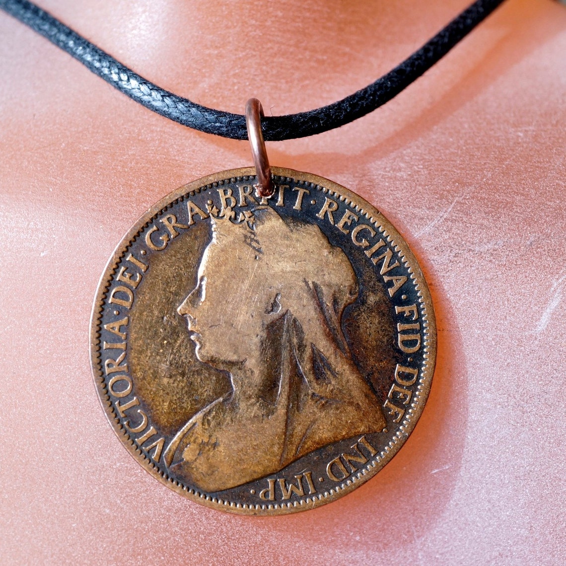 ENGLAND English Coin Necklace Jewelry. UK Penny Victoria Etsy
