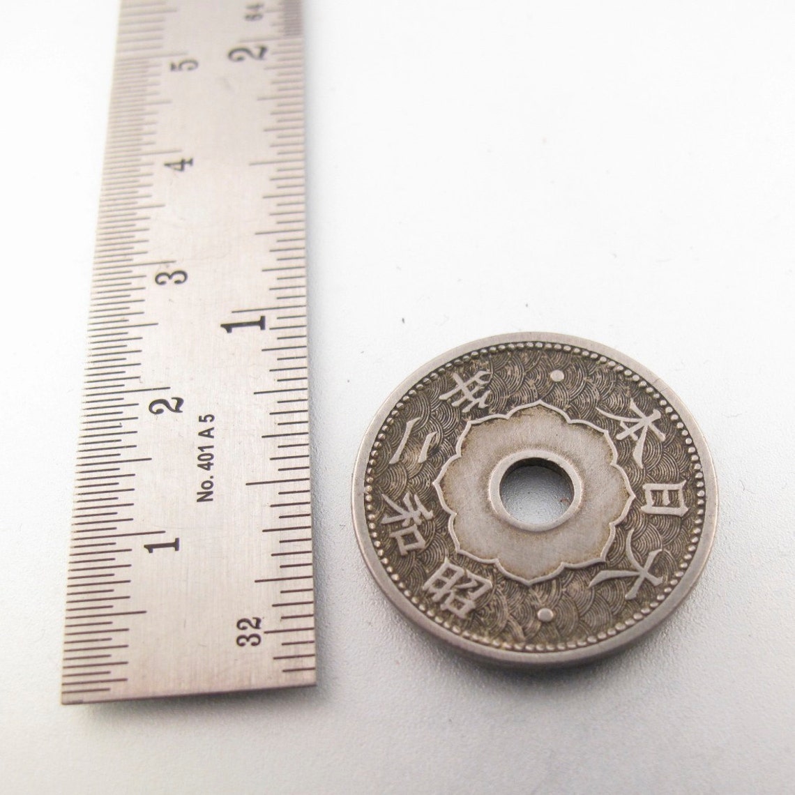 Antique JAPANESE COIN JEWELRY Necklace. Pendant. Sen. Flower Etsy