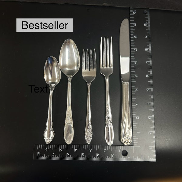 Mismatched  Silverware Bulk Flatware Spoons Knives Dinner Forks Salad Forks Teaspoon Tablespoons Wedding Bridal Tea Party