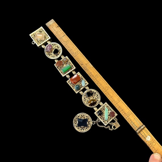 Vintage Victorian Revival Slide Bracelet Kafin Ne… - image 8