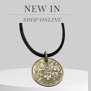 Geburtsjahr Sixpence Halskette. ENGLAND Münze Anhänger. Glücks Münze. Braut Hochzeitsmünze. wählen Sie das Jahr UK No.00750