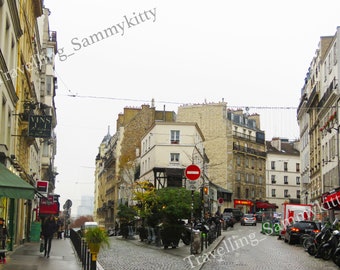 Montmartre Paris Fotografie Druck: Ecke Kopfsteinpflaster