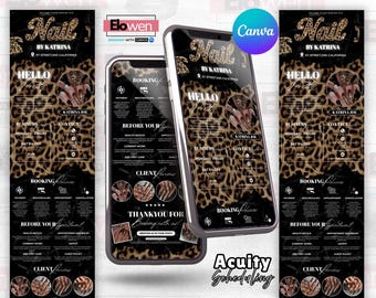 Nail Tech Acuity Scheduling Template Nail Website Nail Tech Acuity Booking Site Template Nails Acuity Nail Salon Scheduling Page Canva DIY