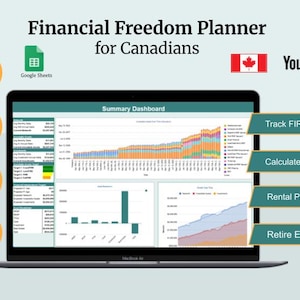 Canadian Financial Freedom Planner | FIRE Google Sheets (Digital Download)