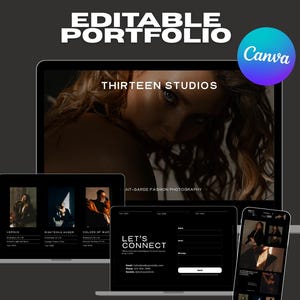 Chic Pink Editorial Model Portfolio Website Template (Digital Download)