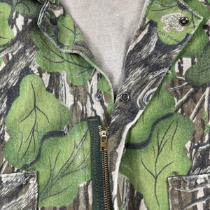 Vtg Mossy Oak Coveralls Mens 48" Chest Short Full Foliage Green Camo Hunting USA image 7