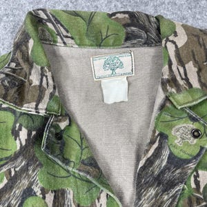 Vtg Mossy Oak Coveralls Mens 48" Chest Short Full Foliage Green Camo Hunting USA image 9