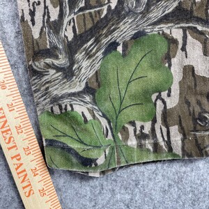 Vtg Mossy Oak Coveralls Mens 48" Chest Short Full Foliage Green Camo Hunting USA image 12