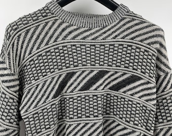 Vintage 80s Sweater Graphix Sweater Mens Large Geometric Pattern Acrylic 90s