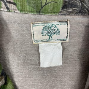 Vtg Mossy Oak Coveralls Mens 48" Chest Short Full Foliage Green Camo Hunting USA image 10